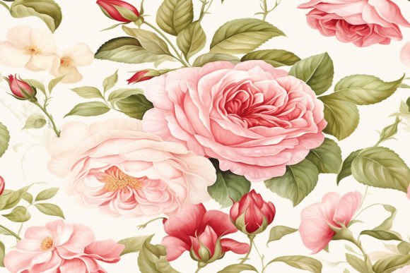 Download Vintage Floral Rose Background - Premium Resources