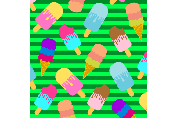 Download Ice Cream Pattern, Cute Digital Paper - Cute digital paper Collection