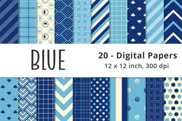 Download Blue Digital Paper Pattern Background - Blue digital paper Collection