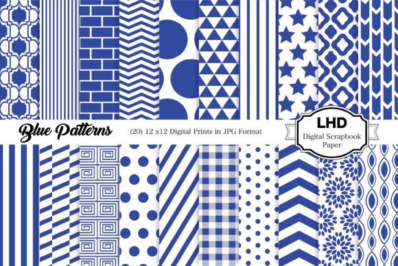 Download Blue Digital Paper Pack - Blue digital paper Collection