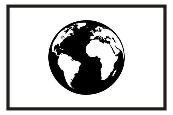 Download Globe Silhouette Black and White Clipart - Premium Resources
