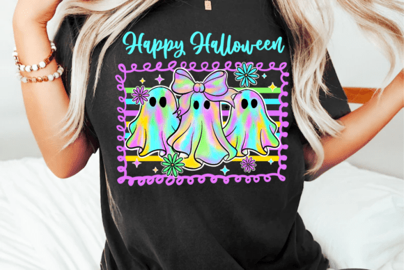 Download Neon Ghost Happy Halloween Png - Happy halloween png Collection