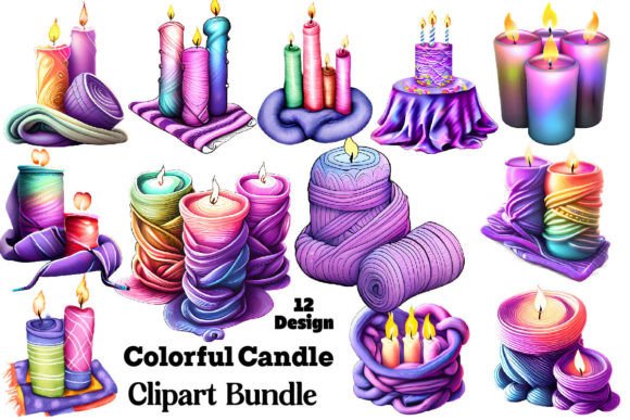 Download Colorful Candle Clipart Bundle - Colorful Collection