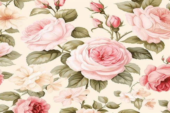 Download Vintage Floral Rose Background - Premium Resources