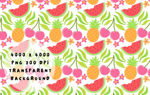 Download Aesthetic Tropical Summer Fruit Pattern - Fruit pattern Collection