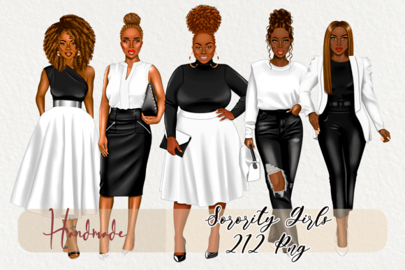 Download Sorority Girls Black and White Clipart - Premium Resources